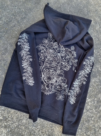 Tiger and Florals Hoodie